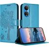 JayModCase Custodia per Huawei Honor X7, Flip Portafoglio Pelle Cover con [Slot Schede] [Magnetico] [Cavalletto] Antiurto Compatibile con Huawei Honor X7 - Blu