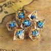 Elifel Dadi Set D&D Particolari 7 Pezzi Occhio del Drago Mobili Dadi da Gioco Resina DnD Dice Bordi Affilati Lancia Dadi per Dungeons and Dragons Pathfinder RPG Magic the Gathering con Confezione Regalo