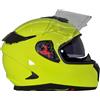 BHR Casco Integrale Moto con Doppia Visiera 813 RACE | Casco Moto Integrale Omologato ECE con Visiera Parasole | Casco Moto Uomo/Donna | GIALLO FLUO | XL