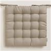 ROOM99 Aura - Cuscino per sedia, 40 x 40 cm, con nastri, per esterni, per interni ed esterni, colore beige, 1 pezzo