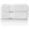 Glart Premium Set of Terry Hand Towels, Range of Terry Towels in 6 Colours and 5 Sizes, Colour: White, 2X Hand Towels 50 X 100 cm