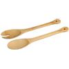 Fackelmann Set di Posate da Insalata Tropical 34 cm in bambù, Legno, Beige, 34 x 6,5 x 2 cm