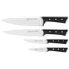 Lagostina Iceforce, Set Coltelli da Cucina, 4 Coltelli in Accaio Inox con Lama Raffreddata, Confezione con Coltello Chef 20 cm, Per affettare 20 cm, Spelucchino 9 cm e Multiuso 11 cm