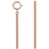 REGENT Orologio da tasca, catena per orologio da tasca con moschettone e anello a molla in diverse varianti, Ps-04 - Oro rosa, 5 mm