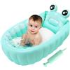Generic Vaschetta per bagnetto - Vaschetta da bagno portatile per con pompa ad aria - Lavabo doccia pieghevole per ragazzi e ragazze, casa e viaggi, di età compresa tra 0 e 8 anni