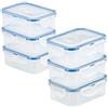 LocknLock Easy Essentials HPL806S6 - Set di contenitori per alimenti, in polipropilene, trasparente