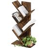Furinno Tree Bookshelf Libreria ad albero da terra a 5 livelli, Pino Ambrato