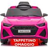 Mondial Toys Macchina Elettrica per Bambini Audi RS 6 Telecomandata Auto Elettrica 12V Full Optional con Sedile in Pelle Tappetino Omaggio Cintura di Sicurezza Porte Apribili Mondial Toys (Rosa)