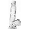 QiCheng&LYS Dildo realistico da, giocattoli erotici in materiale sicuro per il corpo, pene finto e con forte ventosa per giochi a mani libere cazzoduro per donna o uomini dildo anale (Trasparente-1, 23CM)