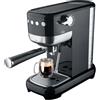 Avilia Macchina Caffè Espresso e Cappuccino 1350W - Multifunzione per Caffè in Polvere e Cialde, Doppia Uscita 1/2 Tazze, Cappuccinatore Integrato, Design Compatto, Nero