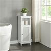 [en.casa] Mobile a Terra per Bagno Armadietto da Stoccaggio Mobile per Lavanderia con Anta e Scomparto 80 x 30 x 28 cm Bianco