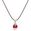 Tamashii VLNET Collana con Pendente a Goccia Ear-Drops | Argento 925 e Agata Rosso Passione | Unisex Fatto a Mano