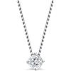 OROVI Collana Donna Oro Bianco 14KT Collana con Ciondolo Punto Luce con Diamante naturale taglio brillante 0,07 ct 45 cm, gioiello anallergico confezionato in un elegante astuccio portagioie
