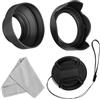 Funifinds Set paraluce da 58 mm per Fotocamere DSLR Canon EOS 77D 80D 90D Rebel T8i T7 T7i T6i T6s T6 SL2 SL3 con EF-S 18-55mm F3.5-5.6 è STM e EF-S 18-55mm F4-5.6 è STM e RF 24-50 mm, sostituisce Ca