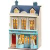 CUTEROOM Casa in miniatura, set per casa delle bambole fai da te, in legno, mini set da costruzione con mobili e luce LED, regalo di compleanno per donne e ragazze (Gift Shop)