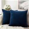 MIULEE Confezione da 2 Federe in Velluto Copricuscini Decorativi Fodere Quadrate per Cuscino per Divano Camera da Letto Casa45X45cm Blu Navy