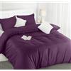 Utopia Bedding Copripiumino Una Piazza e Mezza - Microfibra Copripiumino 200x200cm + Federe 50x75cm - Viola