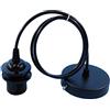 Eterspr E27 Lampade a Sospensione Accessori, Retro Plafoniere Lampadario Titolare Accessori Con 100 mm Cavo, per Bar, Caffetteria, Negozio di Abbigliamento, Casa, Hotel (Nero)