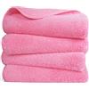 Polyte - asciugamano mani premium in microfibra anti-pelucchi - ad asciugatura rapida - rosa - 40 x 76 cm - set 4 pezzi
