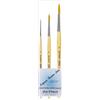 DaVinci ESPACE BEAUX ARTS Set di 3 pennelli Rotondi Sintetici di da Vinci DEFET GmbH 303, Da Vinci serie 303 pennello 2, 5, 8 .per Pittura ad Acqua, Olio e Acrilico