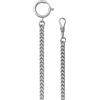 REGENT Orologio da tasca, catena per orologio da tasca con moschettone e anello a molla in diverse varianti, Ps-01 - Grigio 7 Mm