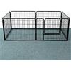 Cannoli Parco recinto modulare in acciaio, parco per cani, interno ed esterno, recinzione, recinto, gabbia, per interni, cani, conigli, roditori, piccoli animali (80 x 60 cm (6 pezzi))