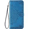 PEIYE Cover Pelle per Xiaomi Redmi Note 11 PRO Plus 5G (PRO+)/ Poco X4 NFC, Portafoglio PU Pelle Slot Schede, Custodia Cavalletto Stile Libro Chiusura Magnetica, Flip Case -Blu