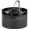 UIOOQ Fontana per gatti, fontana per animali domestici con pompa ultra silenziosa, filtro a carbone attivo mantiene l'acqua pulita, capacità 3,2 l, design rubinetto, anti-sputtering, adatto per tutti