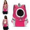 ALLSOPETS Zaino per Cani, Trasportino per Piccoli Cani e Gatti, Borsa da Viaggio Regolabile, Zaino per Cane per Bicicletta, Moto, Escursionismo, Campeggio (Rosa Fucsia, M)