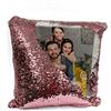 Generico Cuscino con Paillettes 40x40 personalizzabile con foto (Rosa)