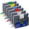XemaX 6x XemaX Nastro per Etichette Compatibile con Brother P-touch TZe-211 TZe-111 TZe-411 TZe-511 TZe-611 TZe-711 6mm Nastri per Etichettatrice Brother PT-H105 H100LB 1010 1000 P300BT H100R D400 E100 H110