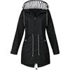 XTBFOOJ Giacca a Donna Trekking Felpe Taglie Forti antiantipioggia Giacca Impermeabile Giacche Cappotto da Donna Solid Outdoor da Donna Giubbotto da neve Giacca a Quadri