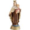 DRW Figura Virgen del Carmen con base in resina dipinta a mano 12 cm