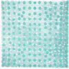 Relaxdays Tappetino Antiscivolo per la Doccia, Effetto Pietre, con Ventose, Lavabile, Quadrato LP 53x53 cm, Turchese