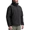 FREE SOLDIER Giacche Militari Softshell da Uomo Fodera in Pile da Esterno Giacca Antivento Impermeabile con Cappuccio Giacche tattiche Calde Multitasche per Escursioni di Caccia (Stile 2,Nero,XL)