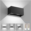 YrgePowk Applique da Parete Con Lampadina G9 LED Sostituibile, IP65 Impermeabile da Esterno/Interno, 18W 6000K Bianco Freddo, Angolo del Fascio Regolabile (Nero)