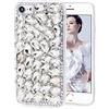 DasKAn Bling - Cover trasparente per Samsung Galaxy S21 Ultra 5G, realizzata a mano, con strass 3D, antigraffio, antiurto, in silicone e TPU, colore: Bianco