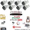 AMN SICUREZZA KIT VIDEOSORVEGLIANZA IP CLOUD DVR 8 CANALI 8 TELECAMERE 5MP AHD + HD2TB + CAVI