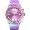 TONSHEN Donna Orologi da Polso 50M Impermeabile LED Elettronico Luce Sportivo Digitale Orologio Plastica Cassa e Gomma Cinturino (Viola)