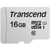 Transcend TS16GUSD300S Scheda di Memoria MicroSDXC 300S, 16 GB, Senza adattatore, Imballaggio Standard