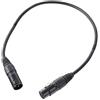 Pronomic Stage XFXM-0.5 Cavo Microfono XLR 0, 5 m Nero, Lunghezza: 0