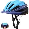 Exclusky Casco Bici Uomo MTB con Striscia Riflettente Casco MTB Enduro Uomo Casco Bici Donna Regolabile Casco Bici da Corsa Uomo Casco Ciclismo Casco Bicicletta Casco Bici con Visiera (56-61CM)