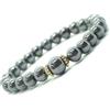 ThurColas Bracciale donna in pietre naturali con perle tibetane in ottone dorato