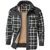 Mr.Stream Camicia da Uomo in Stile Casual da Boscaiolo Plaid Flanella A Quadri Camicia Imbottita da Lavoro di Cotone Cappotto Invernale 3251 Dark Green L