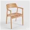 Enzo De Gasperi EDG Enzo de Gasperi Sedia Imperiale in Legno Acacia Natural H80 cm