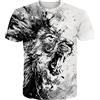 Loveternal T-Shirt Uomo Manica Corta Unisex Lion Tee Shirt 3D Stampato Magliette Uomo Divertenti Leone Camicia XL