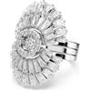 Swarovski Anello Idyllia, Set (3), Taglio misto, Conchiglia, Bianco, Placcato rodio