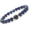 ThurColas Bracciale donna in pietre naturali con perle tibetane in ottone dorato