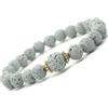ThurColas Bracciale donna in pietre naturali con perle tibetane in ottone dorato