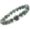 ThurColas Bracciale donna in pietre naturali con perle tibetane in ottone dorato
